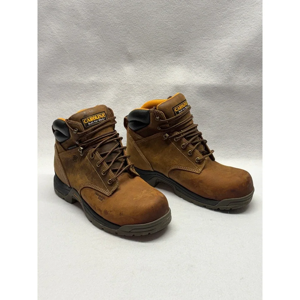 Carolina CA5520 Mens Waterproof Composite Toe Work Boots Brown Leather 11 2E